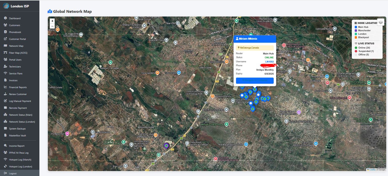 GPS Network Map