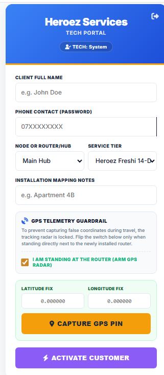 Field Tech Activation Portal